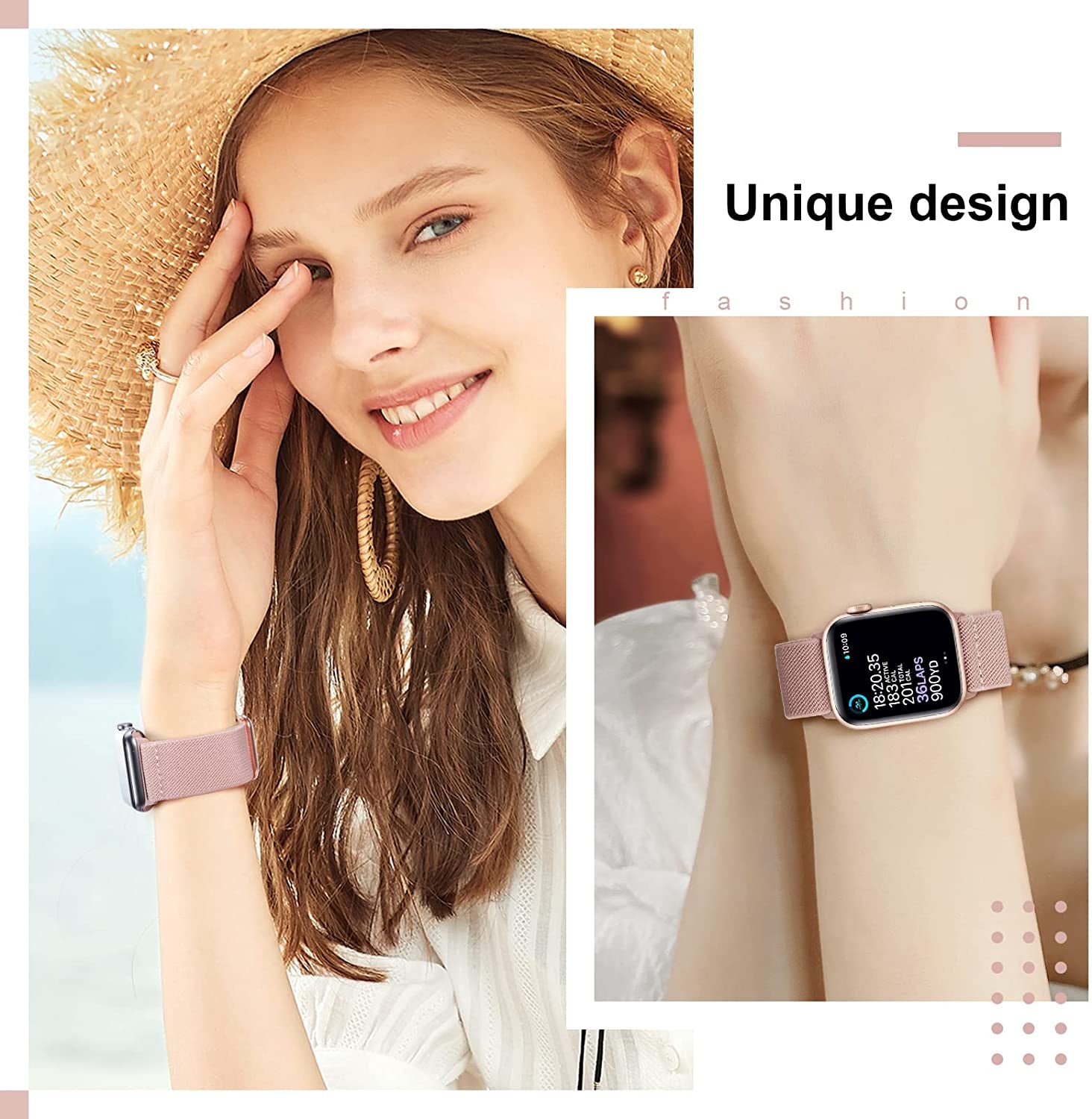 4 Pack Stretchy Bands Compatible for Apple Watch 