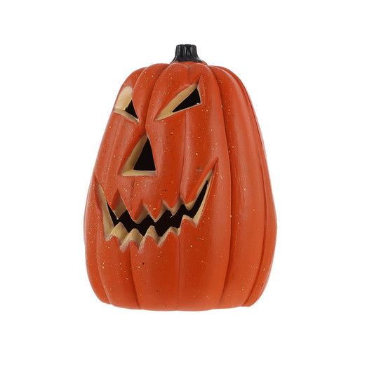 1Pc Halloween LED Pumpkin Skull Head Light Glowing Decorative Lamp (Orange)