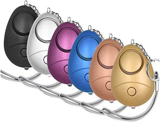  6 Pack 140DB Personal Security Alarm Keychain with LED Lights