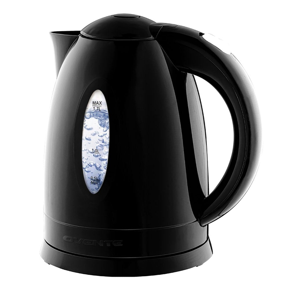 Electric Kettle Hot Water Heater 1.7 Liter - BPA Free Fast Boiling Cordless Water Warmer - Auto Shut off Instant Water Boiler for Coffee & Tea Pot - Black KP72B