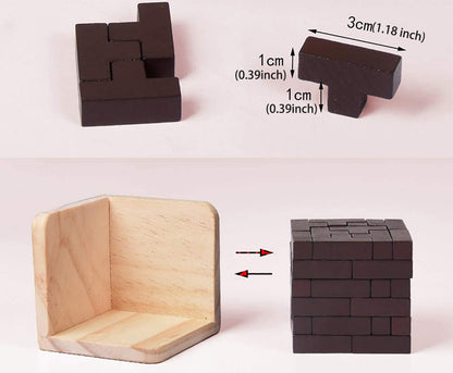 Wooden Brain Teaser Puzzle - Jigsaw Logic Puzzle