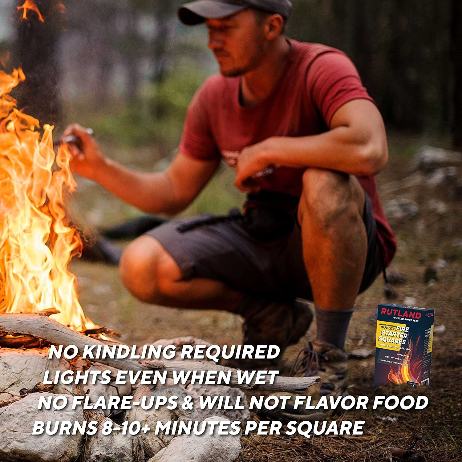  Safe Lite Fire Starter Squares, 24 squares 