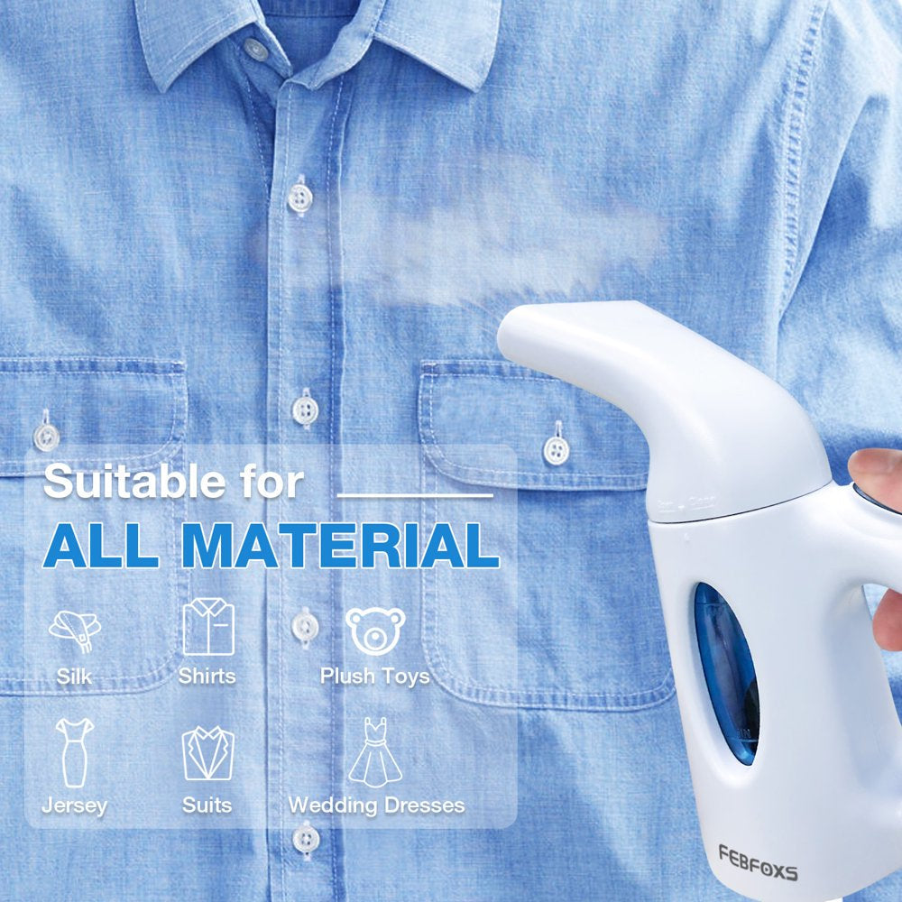 Steamer for Clothes,700W Portable Garment Steamer,Auto Shut-Off Function,Wrinkles/Steam/Soften/Clean/Sterilize,White