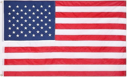 American Flag 3x5 Foot - Fade Resistant US Polyester USA Flags with Brass Grommets 3 X 5 Feet
