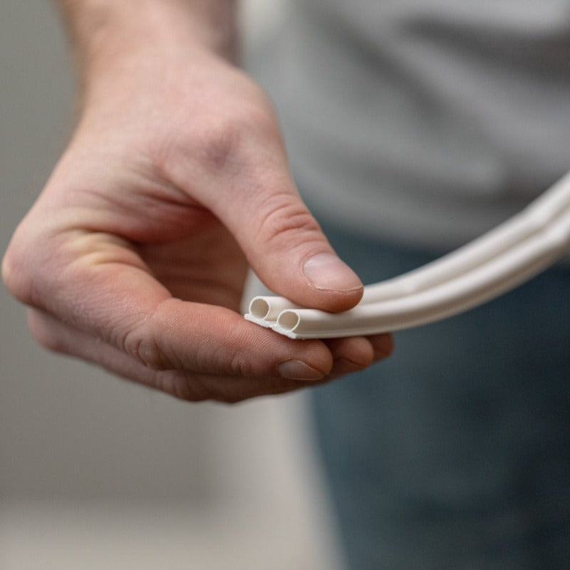 Max Strength Silicone .25" Medium Gap Weatherstrip Seal White, 2 Strips