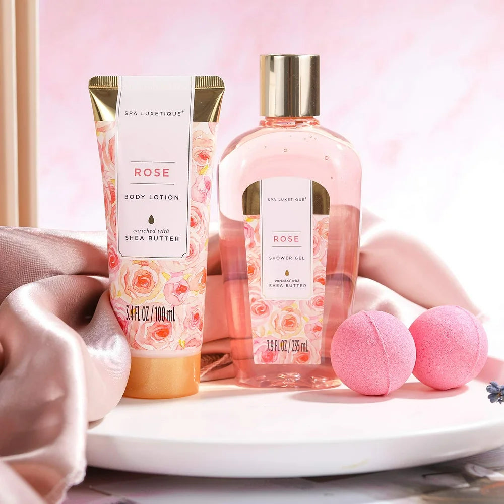  9 Pcs Rose Bath Gift - Spa Gift