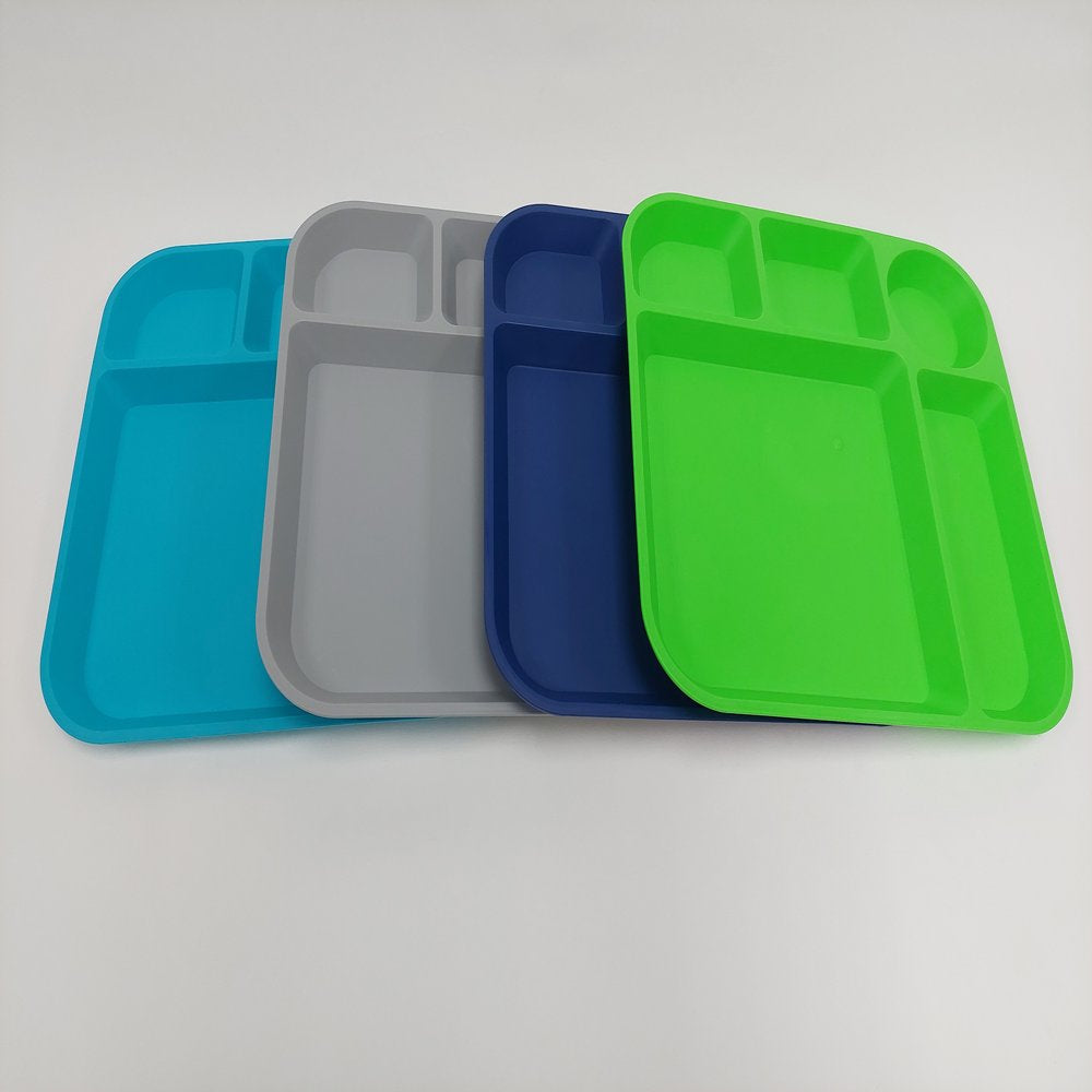 24 Piece Plastic Square Blue Dinnerware Set (Service for 4)