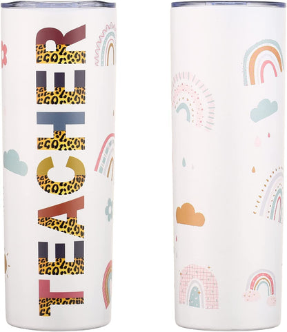 Teacher Gifts for Women Men -Teacher Tumbler Gifts - End Of Year Teacher Gifts - Teacher Gifts From Student-Big Heart To Shape Little Minds - 20oz Teacher Tumbler Cup
