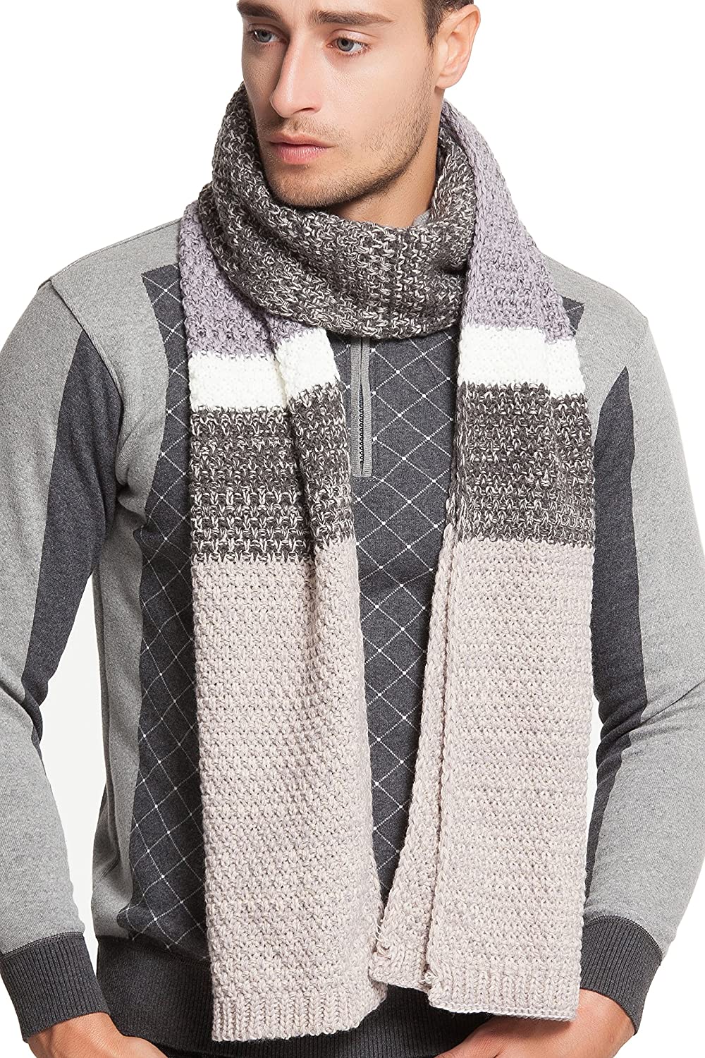 Women Men Winter Thick Cable Knit Wrap Chunky Warm Scarf