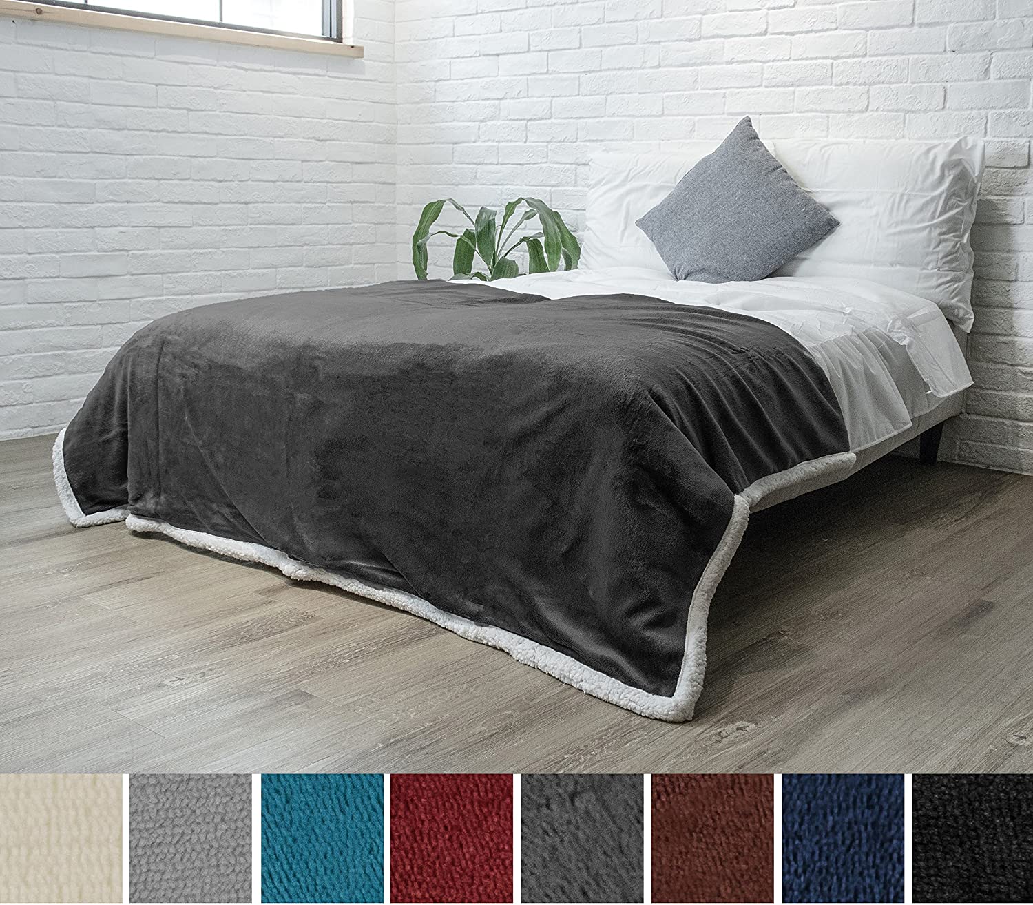 Twin Plush Sherpa Blanket