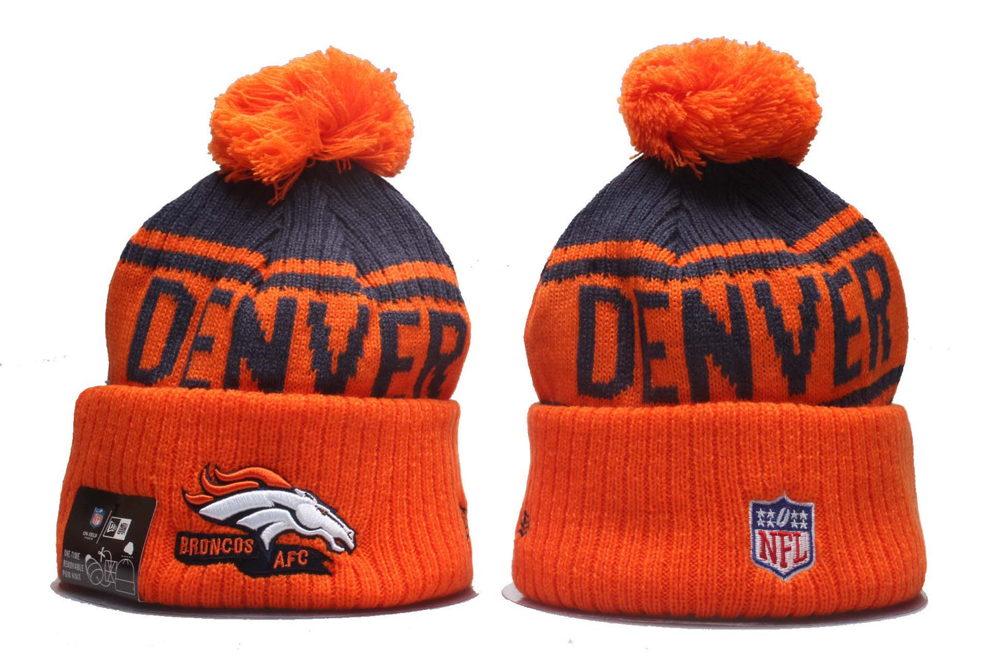 New Era Official NFL Sideline Sport Embroidered Cuffed Knit Hat with Pom