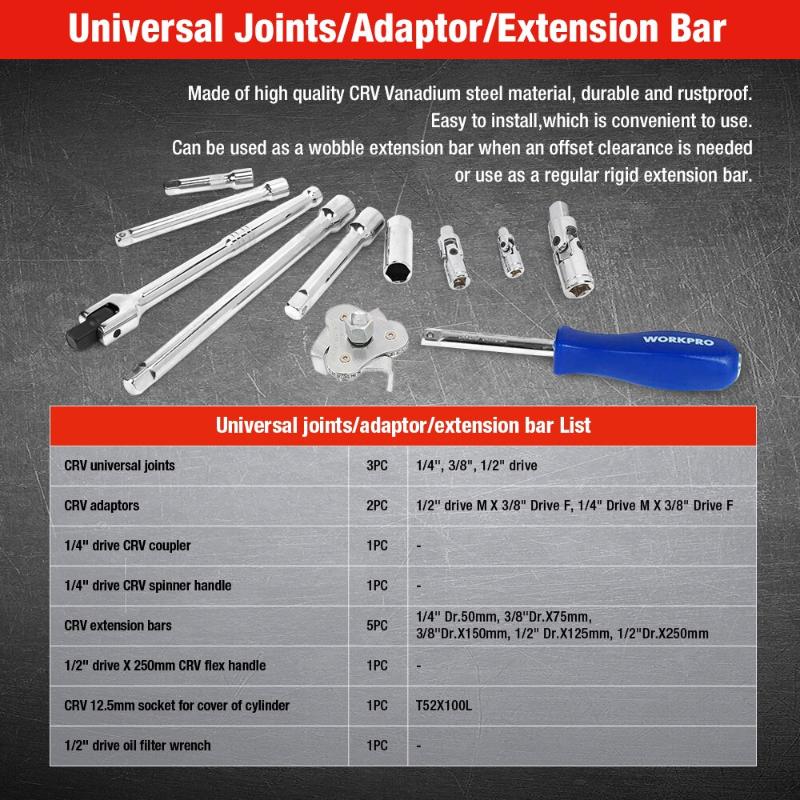 Professional Car Repair Ratchet Wrench Socket Tool Set