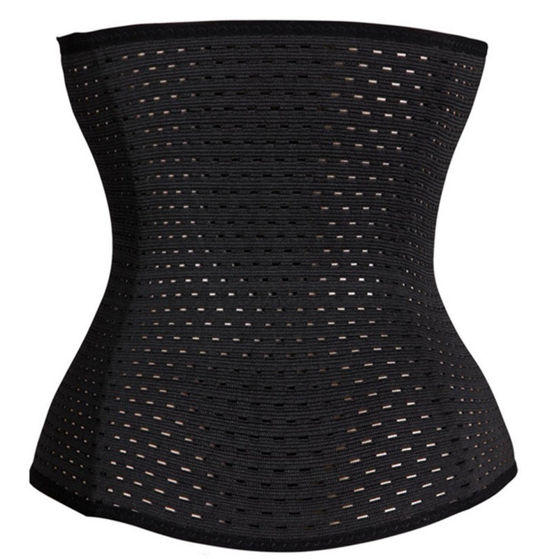 Women's Waist Trainer Body Shaping Slimming Belt - Black
