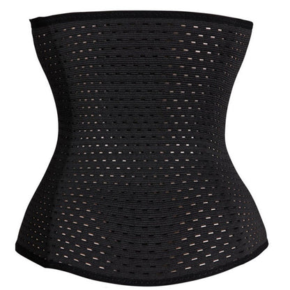 Women's Waist Trainer Body Shaping Slimming Belt - Black