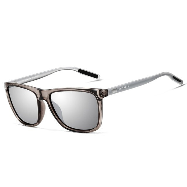 Unisex Retro Aluminum + TR90 Sunglasses with Polarized Lenses
