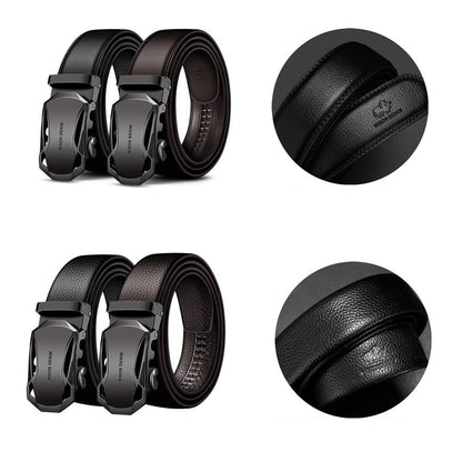 Men's Denim Leather Automatic Buckle Belt