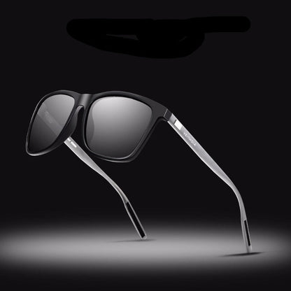 Unisex Retro Aluminum + TR90 Sunglasses with Polarized Lenses