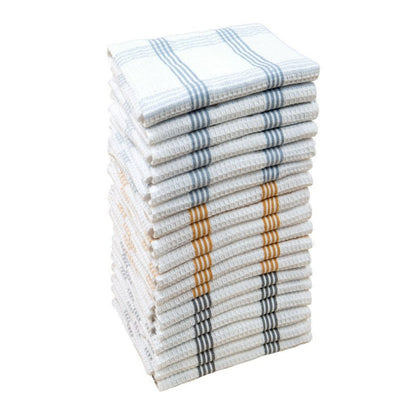 18 Pack Plaid Waffle Dishcloths Multi-Colored