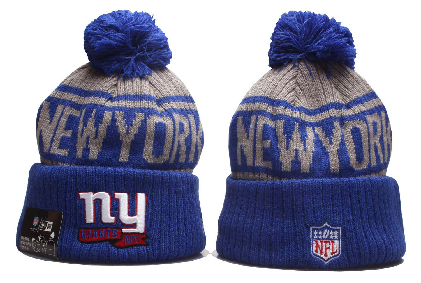 New Era Official NFL Sideline Sport Embroidered Cuffed Knit Hat with Pom