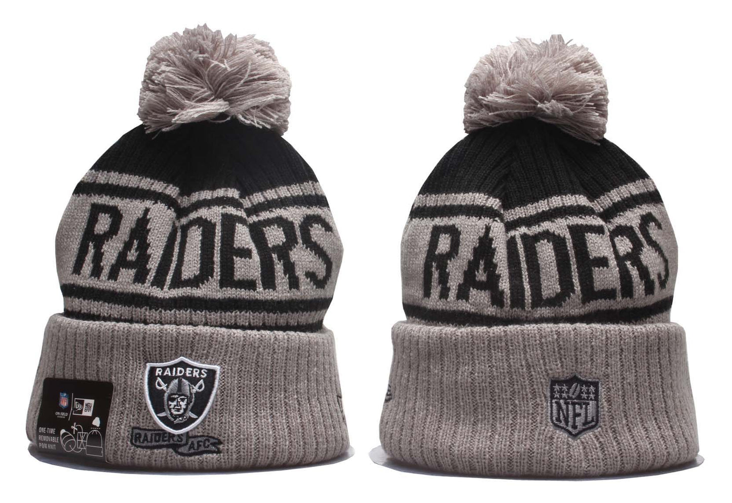 New Era Official NFL Sideline Sport Embroidered Cuffed Knit Hat with Pom