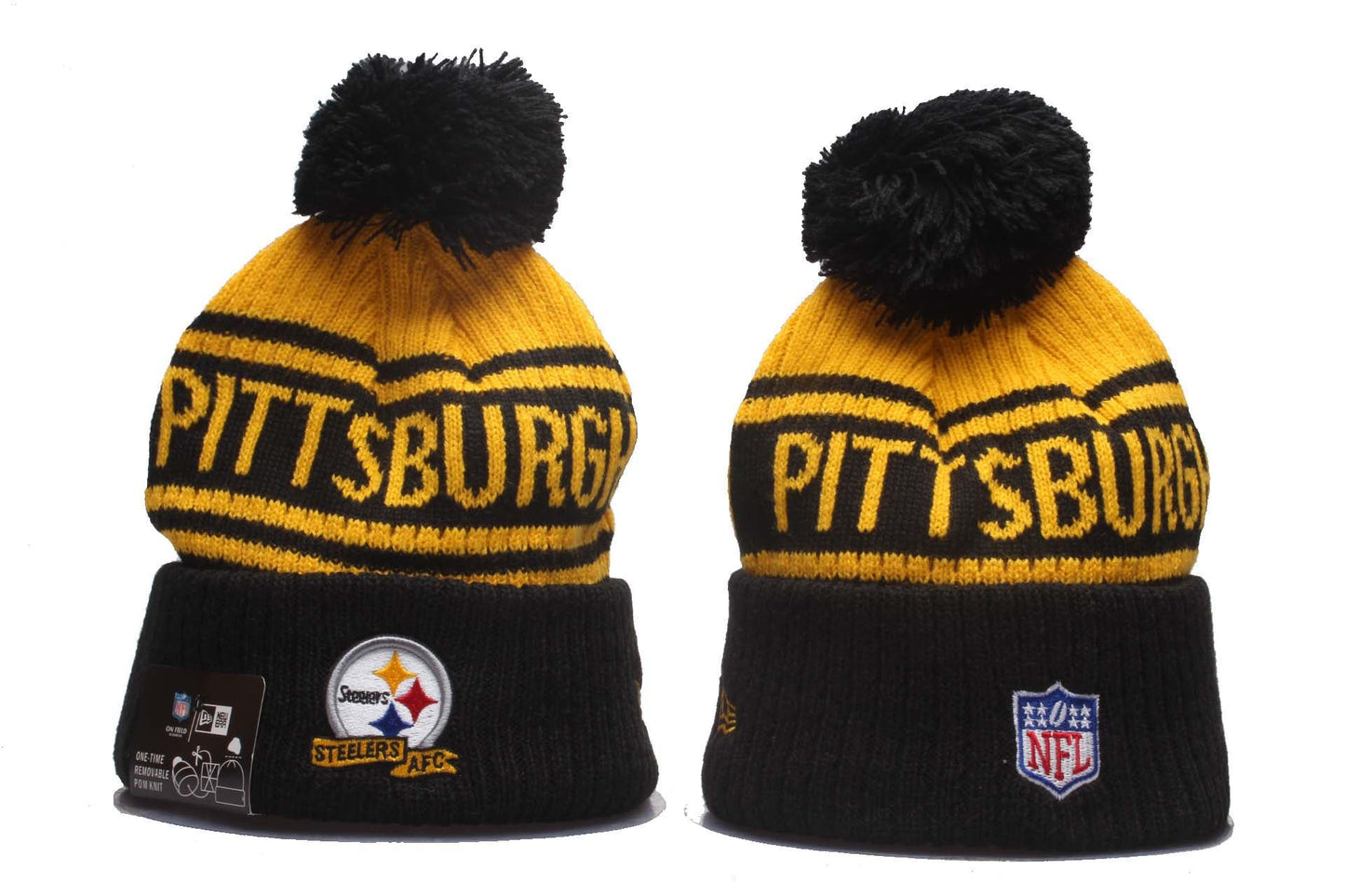 New Era Official NFL Sideline Sport Embroidered Cuffed Knit Hat with Pom