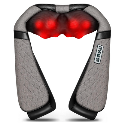 Shiatsu Electric Neck Back Massager Pillow – 3D Kneading with Heat for Shoulder & Muscle Relief