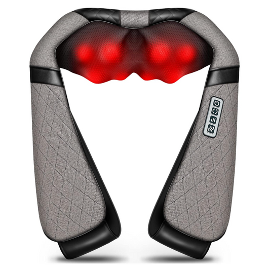 Shiatsu Electric Neck Back Massager Pillow – 3D Kneading with Heat for Shoulder & Muscle Relief