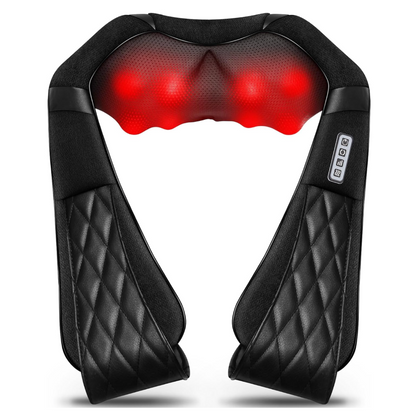Shiatsu Electric Neck Back Massager Pillow – 3D Kneading with Heat for Shoulder & Muscle Relief