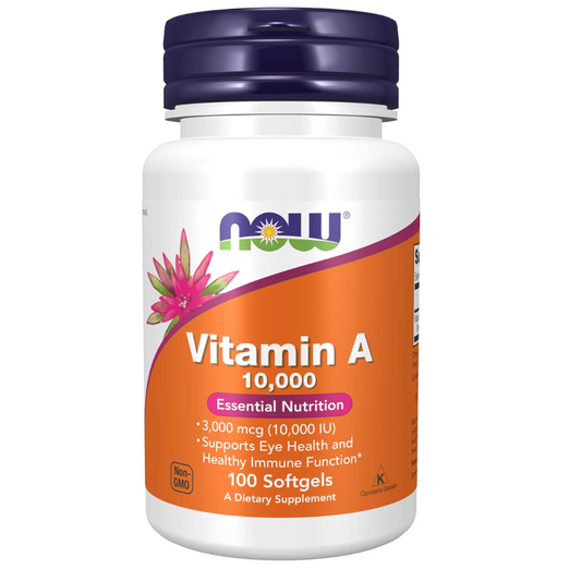 Vitamin A 10,000 IU Softgels – Eye Health & Essential Nutrition Dietary Supplement, 100 Count