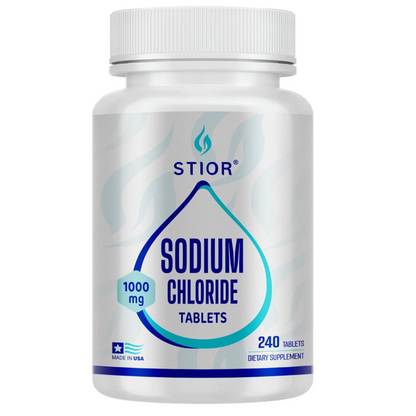 240-Count Sodium Chloride Tablets – 1000mg Salt Supplement – Oral Use – Vegan, Non-GMO, Gluten-Free – No Allergens or Artificial Additives