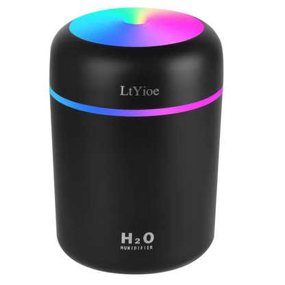 Mini USB Humidifier – Personal Desktop Use – Auto Shut-Off & 2 Mist Modes – Super Quiet – Colorful Design