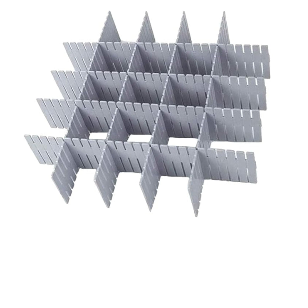 8-Piece Drawer Divider Set – Adjustable Grid Organizer for Socks, Underwear, and Closet Storage