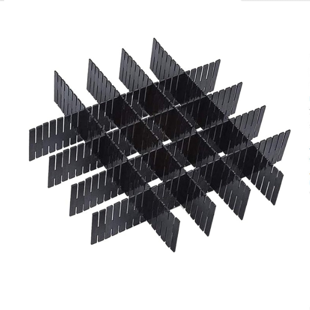 8-Piece Drawer Divider Set – Adjustable Grid Organizer for Socks, Underwear, and Closet Storage