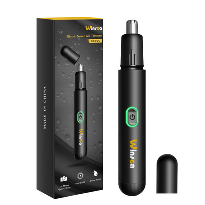 Precision Nose Hair Trimmer – 360° Safe Electric Groomer – USB Rechargeable & Waterproof for Nose, Ears, Eyebrows & Beard