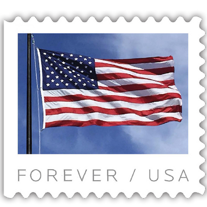 USPS Flag (2018) Forever Stamps - Book of 20 Postage Stamps