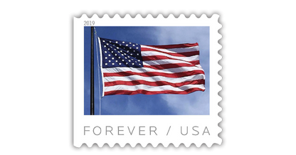 USPS US-Flag 2018 Forever Stamps - Book of 20 Postage Stamps