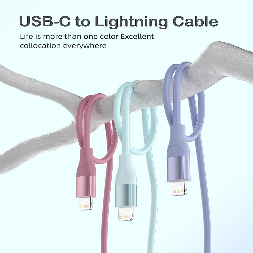  Iphone Charger [Apple Mfi Certified] 3Pack 6Ft Usb C to Lightning Cable Fast Charging Iphone Charger Cord Compatible with Ipod Ipad