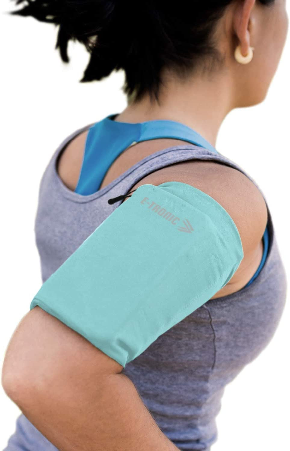  Phone Holder for Running, Cell Phone Arm Bands with Reflective Logo, Phone Strap Armband Fits iPhone and Android, Use for Running, Walking, Hiking and Biking, Black, Medium