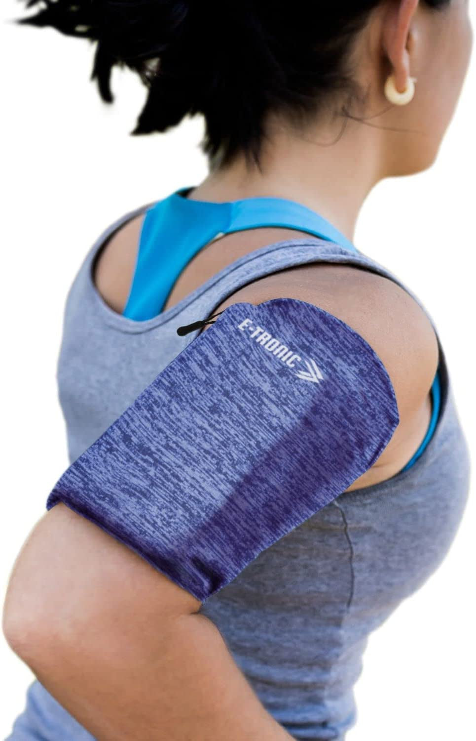  Phone Holder for Running, Cell Phone Arm Bands with Reflective Logo, Phone Strap Armband Fits iPhone and Android, Use for Running, Walking, Hiking and Biking, Black, Medium