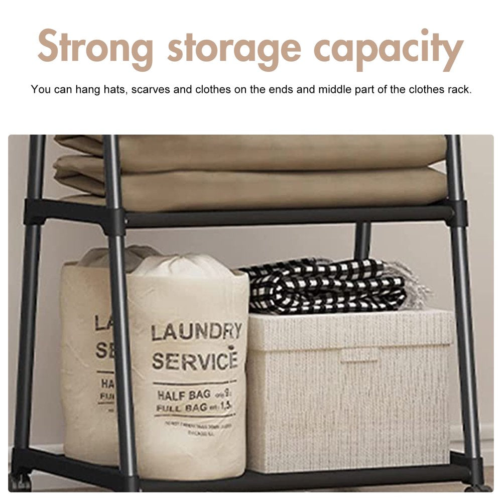  2 Tier Clothes Rack on Wheels