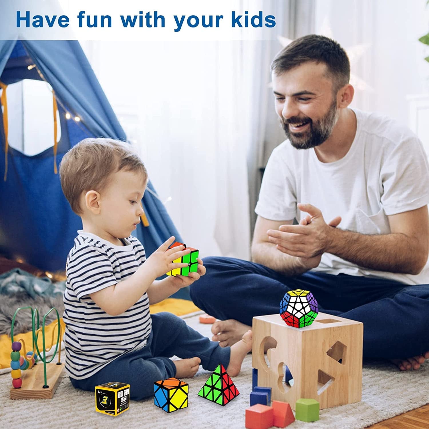 Puzzle Speed Cube Set, Puzzle Cube Bundle 2x2 3x3 - 5 Pack