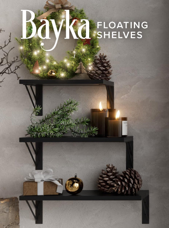 Wall Mounted Floating Shelves for Storage and Decor, Rustic Wood Shelves for Any Room