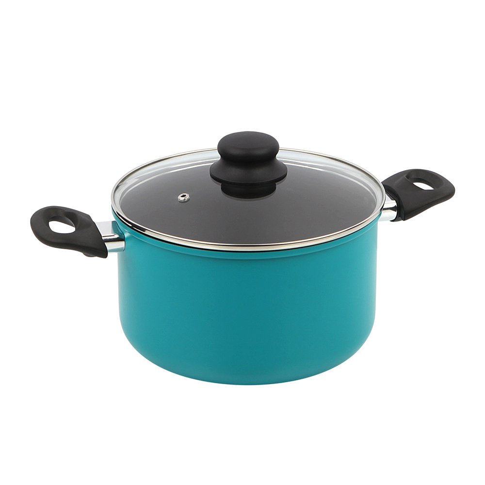 Aluminum Black Non-Stick Coated 5QT Dutch Oven with Glass Lid