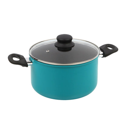 Aluminum Black Non-Stick Coated 5QT Dutch Oven with Glass Lid