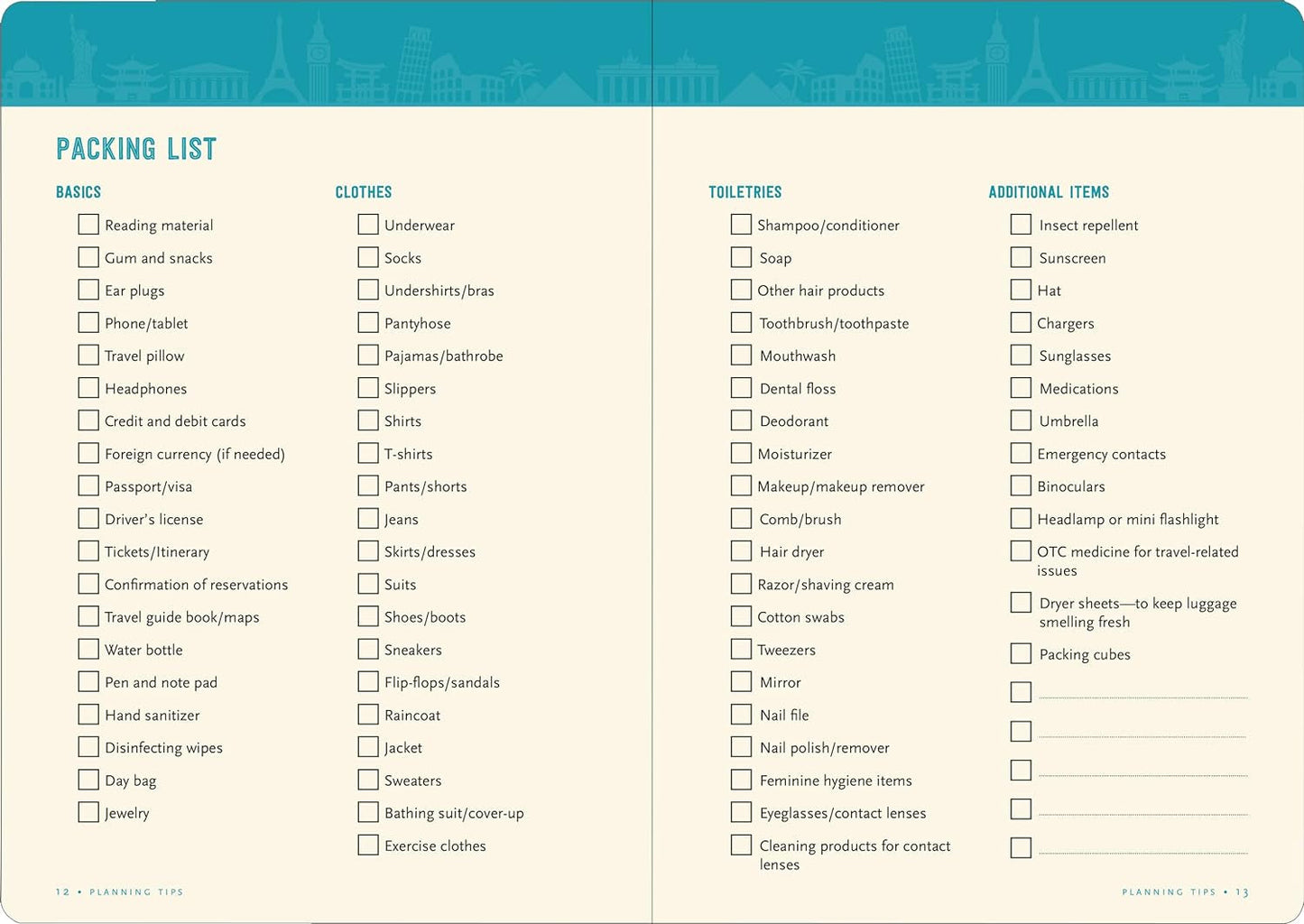 Travel Planner Checklist