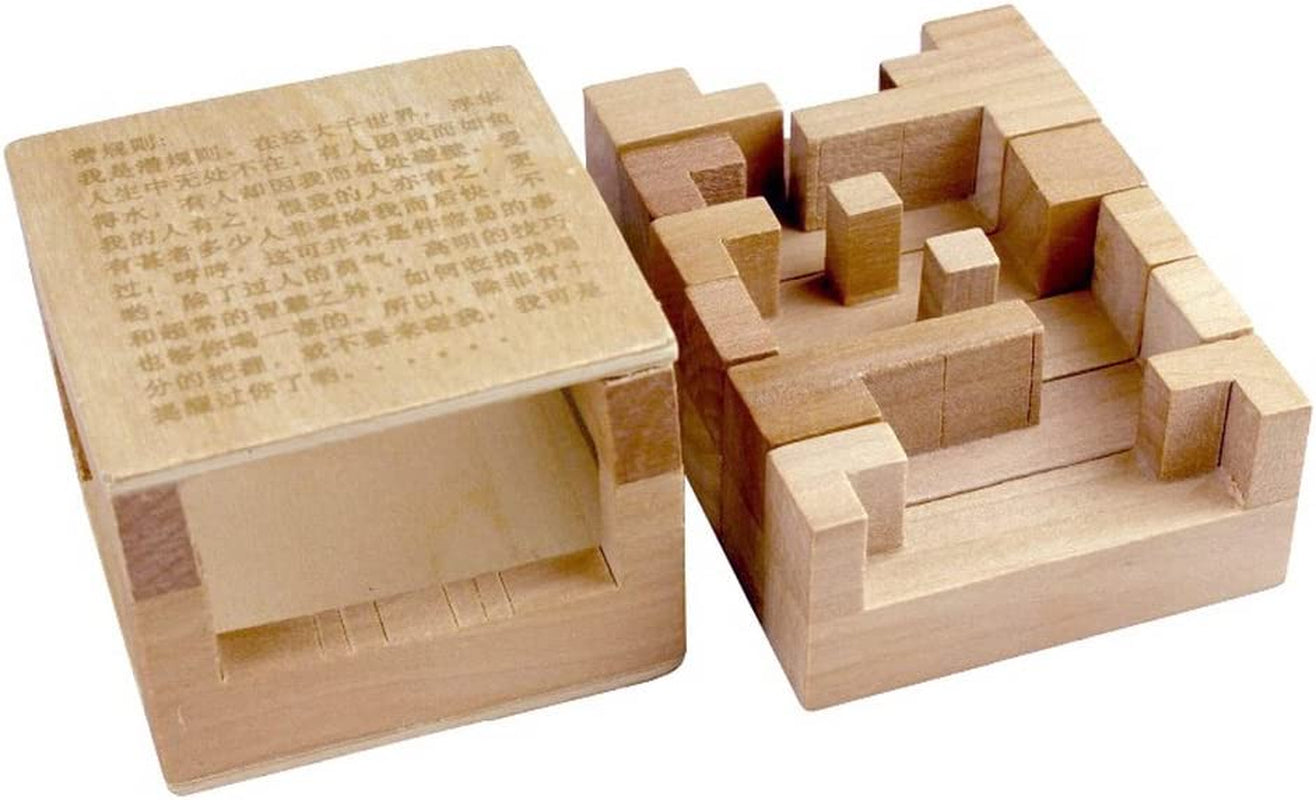 Chinese 3D Wooden Inside Story Puzzle Interlocked Magic Cube