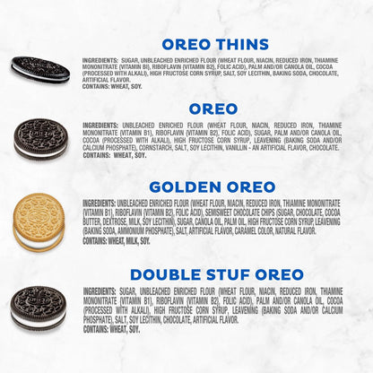 56 Snack Packs - OREO Cookies Variety Pack, OREO Original, OREO Golden, OREO Double Stuf & OREO Thins