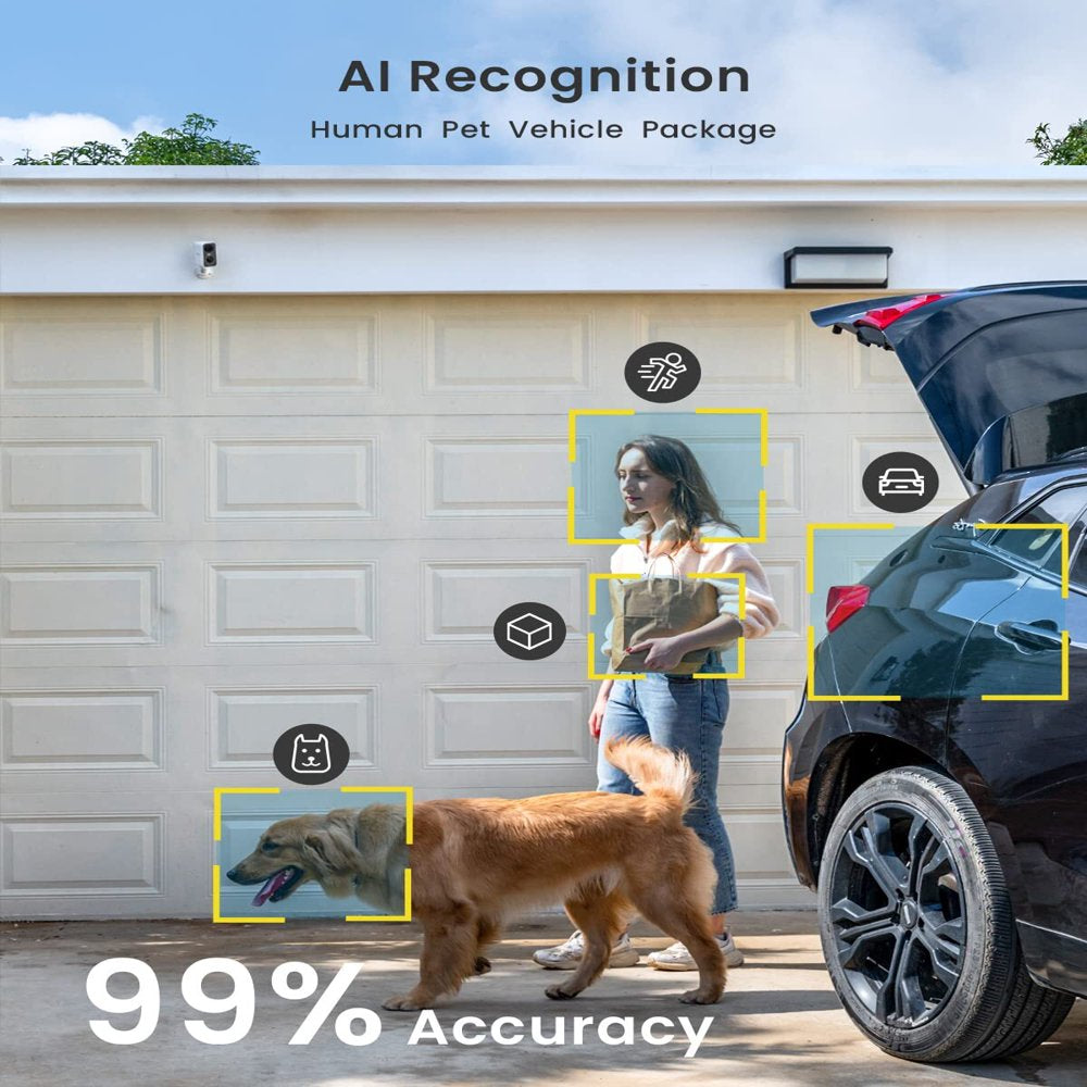 Solar Wireless Security Cameras Outdoor, Wifi, Iegeek 2K Color Night Vision, Spotlight & Siren Alarm, Outdoor Camera with AI Motion Detection