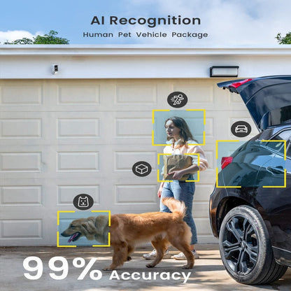 Solar Wireless Security Cameras Outdoor, Wifi, Iegeek 2K Color Night Vision, Spotlight & Siren Alarm, Outdoor Camera with AI Motion Detection