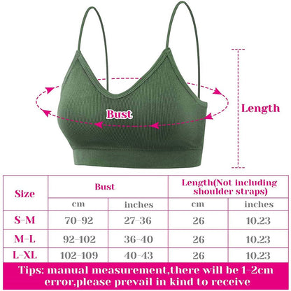 6 Pack Padded Bralettes for Women - V-Neck Cami